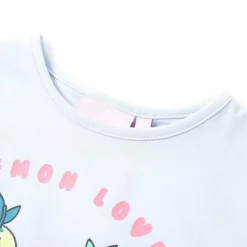 T-shirt til børn str. 140 lyseblå