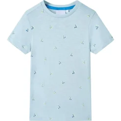 T-shirt til børn str. 104 lyseblå