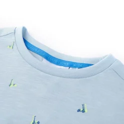 T-shirt til børn str. 104 lyseblå