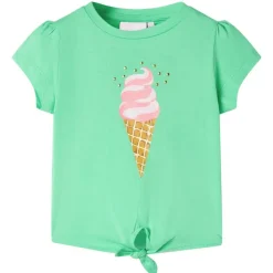 T-shirt til børn str. 104 lysegrøn