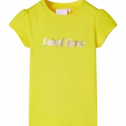 T-shirt til børn str. 140 lysegul