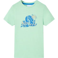 T-shirt til børn str. 128 lysegrøn
