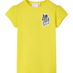 T-shirt til børn str. 140 lysegul