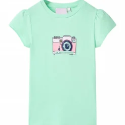 T-shirt til børn str. 116 lysegrøn