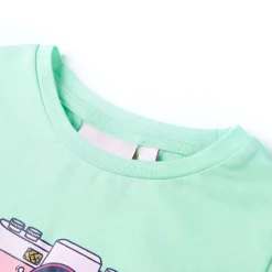 T-shirt til børn str. 116 lysegrøn