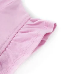 T-shirt til børn str. 104 med flæser lilla