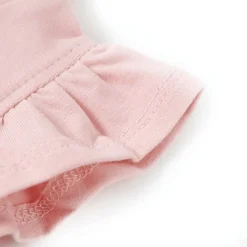T-shirt til børn str. 104 med flæser lyserød