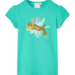 T-shirt til børn str. 116 mintgrøn