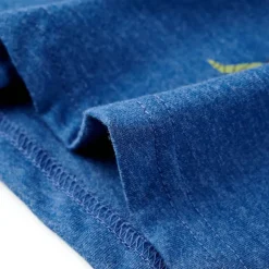 T-shirt til børn str. 104 mørk blåmeleret