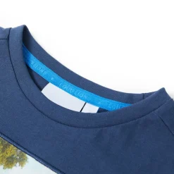 T-shirt til børn str. 116 mørkeblå