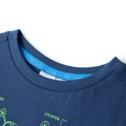 T-shirt til børn str. 92 mørkeblå