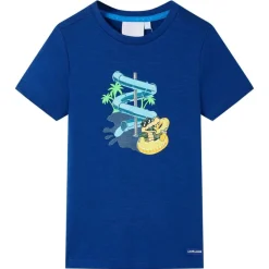 T-shirt til børn str. 128 mørkeblå