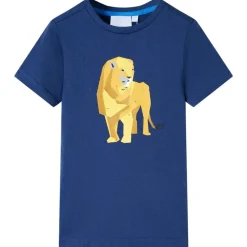 T-shirt til børn str. 116 mørkeblå