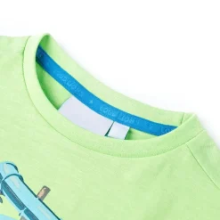 T-shirt til børn str. 116 neongrøn