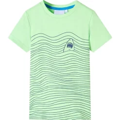 T-shirt til børn str. 128 neongrøn