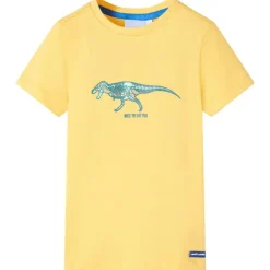 T-shirt til børn str. 104 okkergul