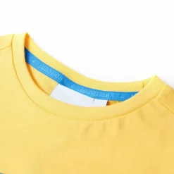 T-shirt til børn str. 104 okkergul