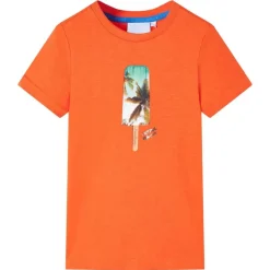 T-shirt til børn str. 128 orange