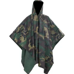 Vandtæt army-regnponcho til camping/vandreture camouflage