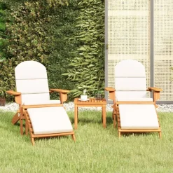 vidaXL Adirondack-loungesæt til haven 3 dele massivt akacietræ