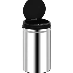 vidaXL affaldsspand med sensor 40 l rustfrit stål