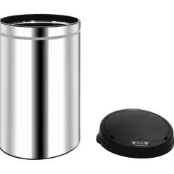 vidaXL affaldsspand med sensor 40 l rustfrit stål