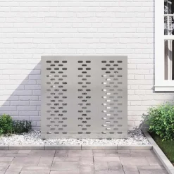 vidaXL Air Conditioner Cover Sølv 110 x 50 x 105 cm Rustfrit stål