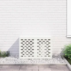 vidaXL Air Conditioner Cover Hvid 90 x 40 x 60 cm Stål