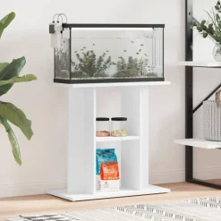 vidaXL akvariebord 60x30x60 cm konstrueret træ hvid