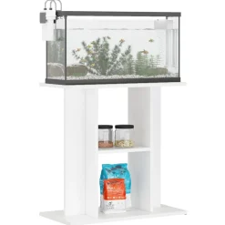 vidaXL akvariebord 60x30x60 cm konstrueret træ hvid