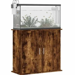 vidaXL akvariebord 81x36x73 cm konstrueret træ røget egetræsfarve