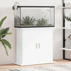 vidaXL akvariebord 81x36x73 cm konstrueret træ hvid