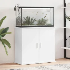 vidaXL akvariebord 81x36x73 cm konstrueret træ hvid