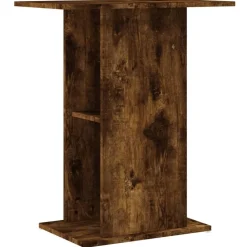 vidaXL akvariebord 60,5x36x72,5 cm konstrueret træ røget egetræsfarve