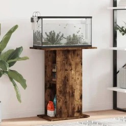 vidaXL akvariebord 60,5x36x72,5 cm konstrueret træ røget egetræsfarve
