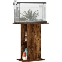 vidaXL akvariebord 60,5x36x72,5 cm konstrueret træ røget egetræsfarve