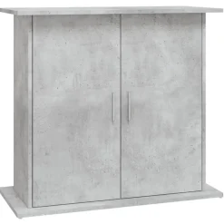 vidaXL akvariestativ betongrå 81x36x73 cm konstrueret træ