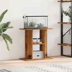 vidaXL akvariestativ gammelt træ 60x30x60 cm konstrueret træ