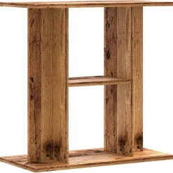 vidaXL akvariestativ gammelt træ 60x30x60 cm konstrueret træ