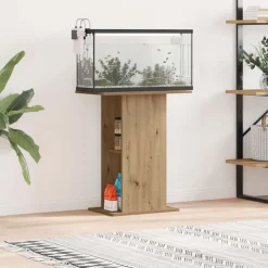 vidaXL akvariestativ håndlavet eg 36x60,5x72,5 cm konstrueret træ
