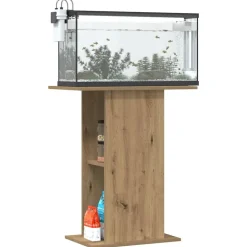 vidaXL akvariestativ håndlavet eg 36x60,5x72,5 cm konstrueret træ