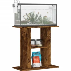 vidaXL akvariestativ røget eg 60x30x60 cm konstrueret træ
