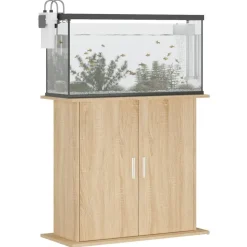 vidaXL akvariestativ Sonoma eg 81x36x73 cm konstrueret træ