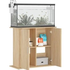 vidaXL akvariestativ Sonoma eg 81x36x73 cm konstrueret træ