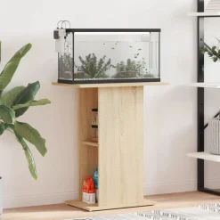 vidaXL akvariestativ Sonoma eg 60,5x36x72,5 cm konstrueret træ