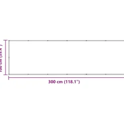 vidaXL Altan Skærm Creme 100 x 300 cm Oxford stof