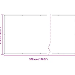 vidaXL Altan Skærm Gråbrun 110 x 500 cm Oxford stof