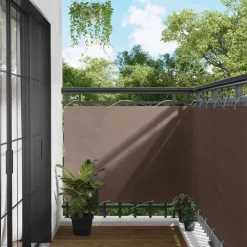vidaXL Altan Skærm Gråbrun 110 x 600 cm Oxford stof