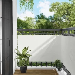 vidaXL Altan Skærm Hvid 100 x 700 cm Oxford stof