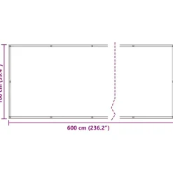 vidaXL Altan Skærm Terrakotta 100 x 600 cm Oxford stof
